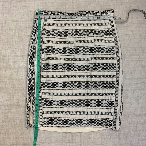 Loft Ann Taylor Zip Up Pencil Woven Skirt Petite 10 P Double Side Slit Lined - Picture 5 of 10